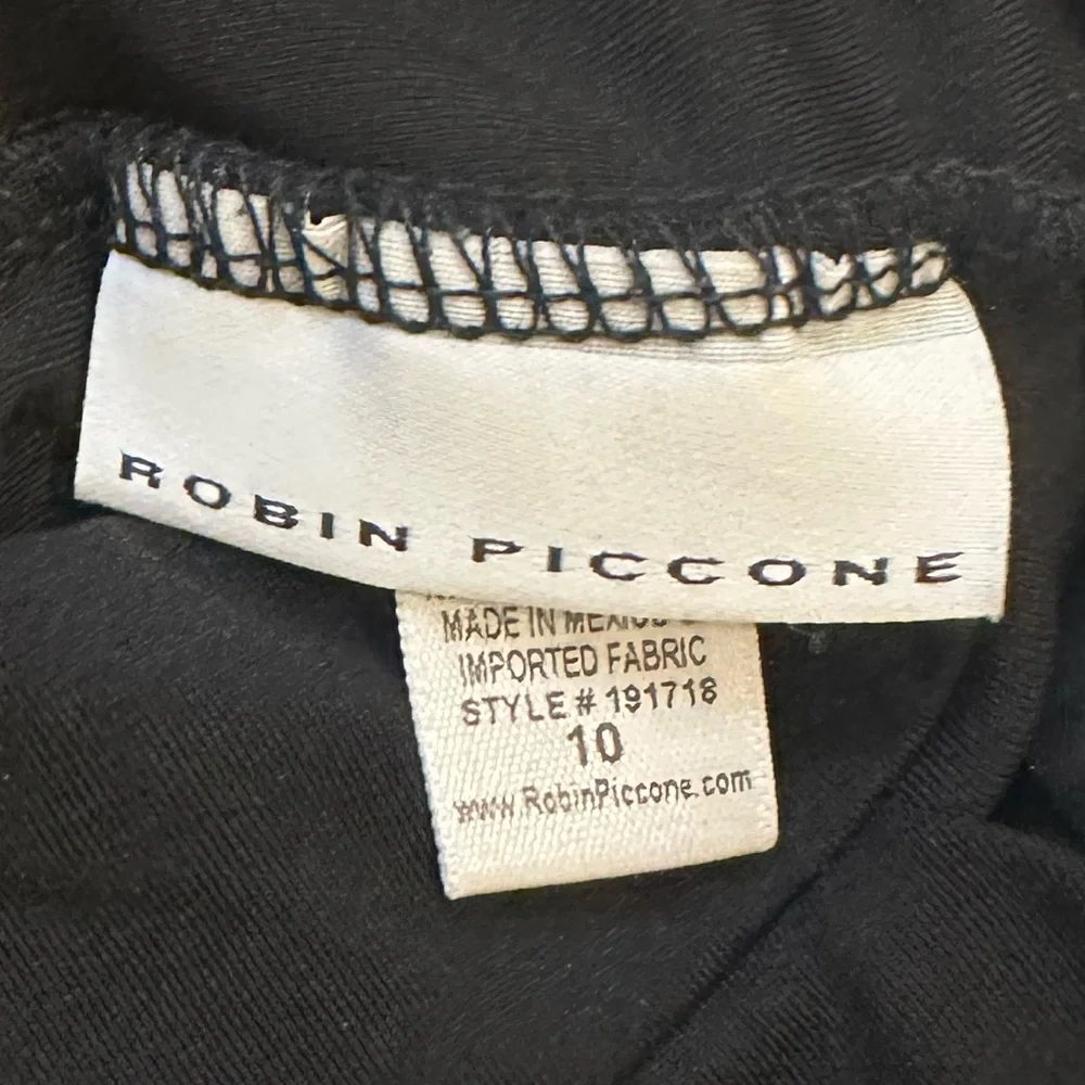 Robin Piccone Women's Black Plunge Knot-Front One-Piece Swimsuit Size 10
